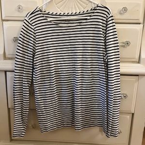 J. Crew Artist Striped Boat Neck Tee